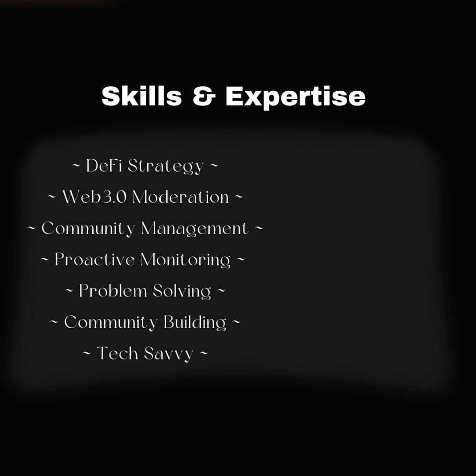 Skills and Expertise